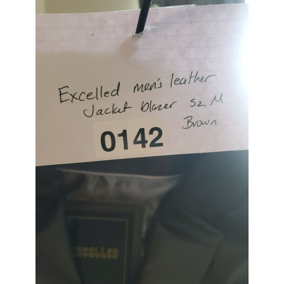 Excelled 100% Leather Men's size Medium Jacket/blazer w/button closure BROWN - Picture 9 of 12